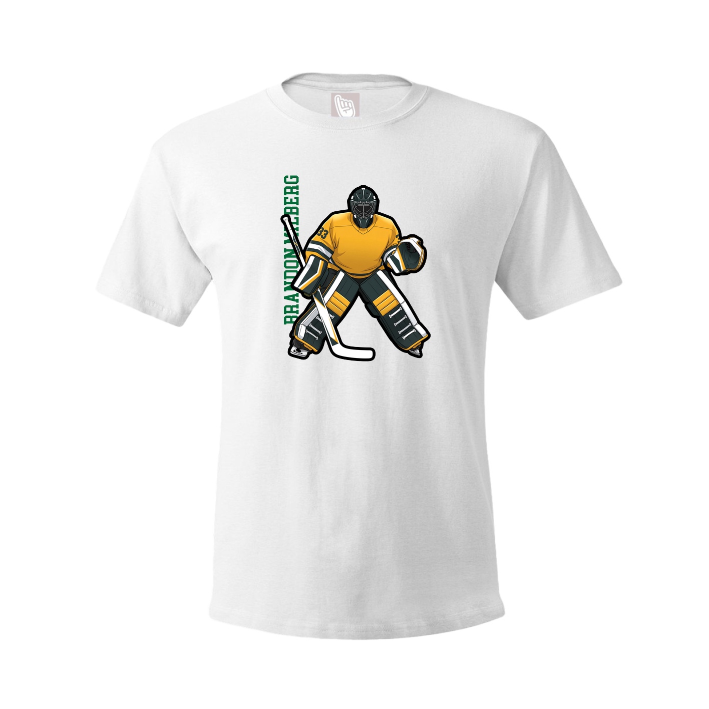 Youth Tee — Name Vertical in White