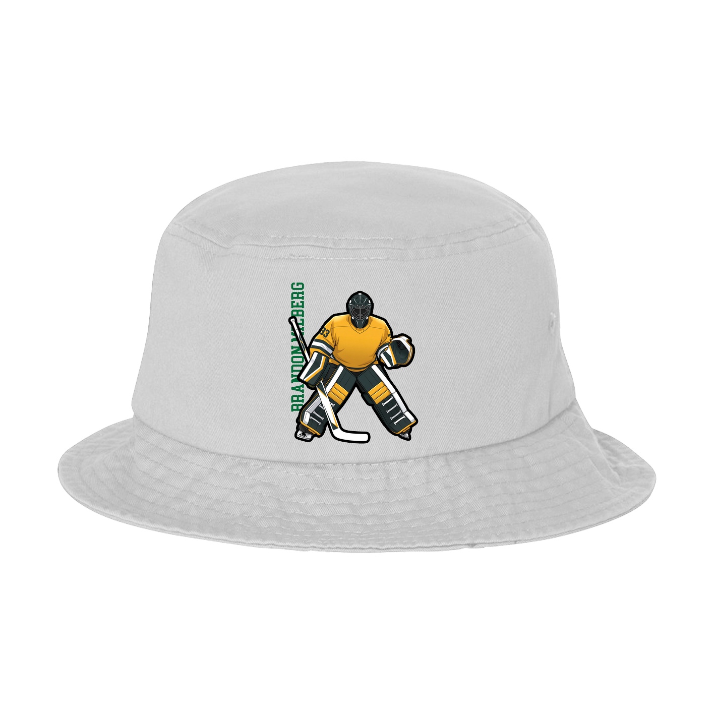 Bucket Cap — Name Vertical in White
