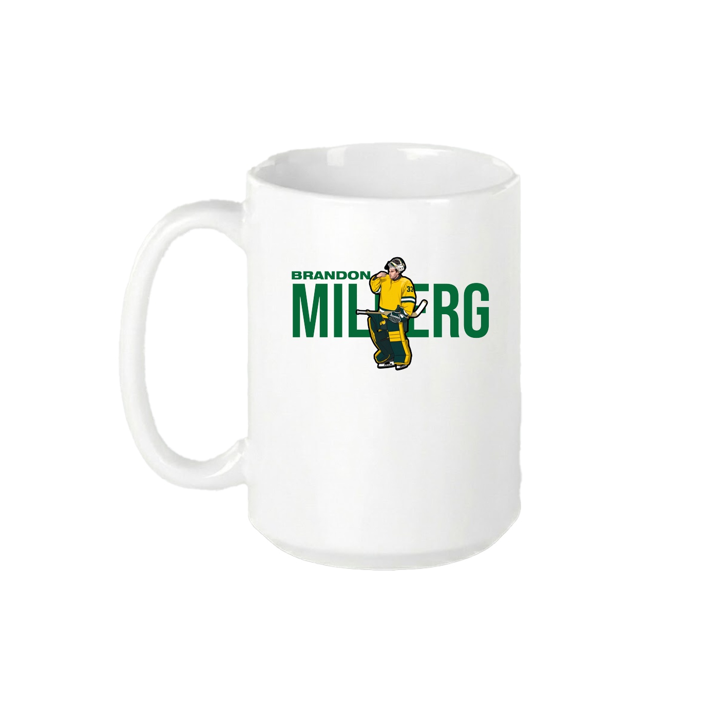 15oz Coffee Mug — Player Name in White