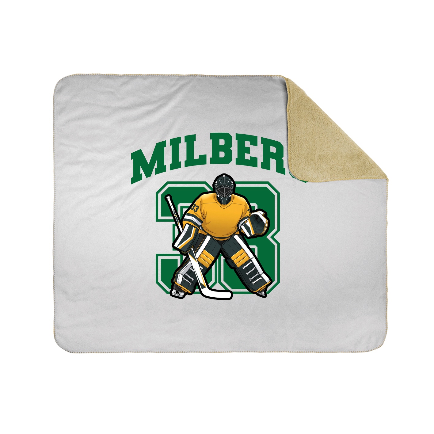 Throw Blanket — Number in White