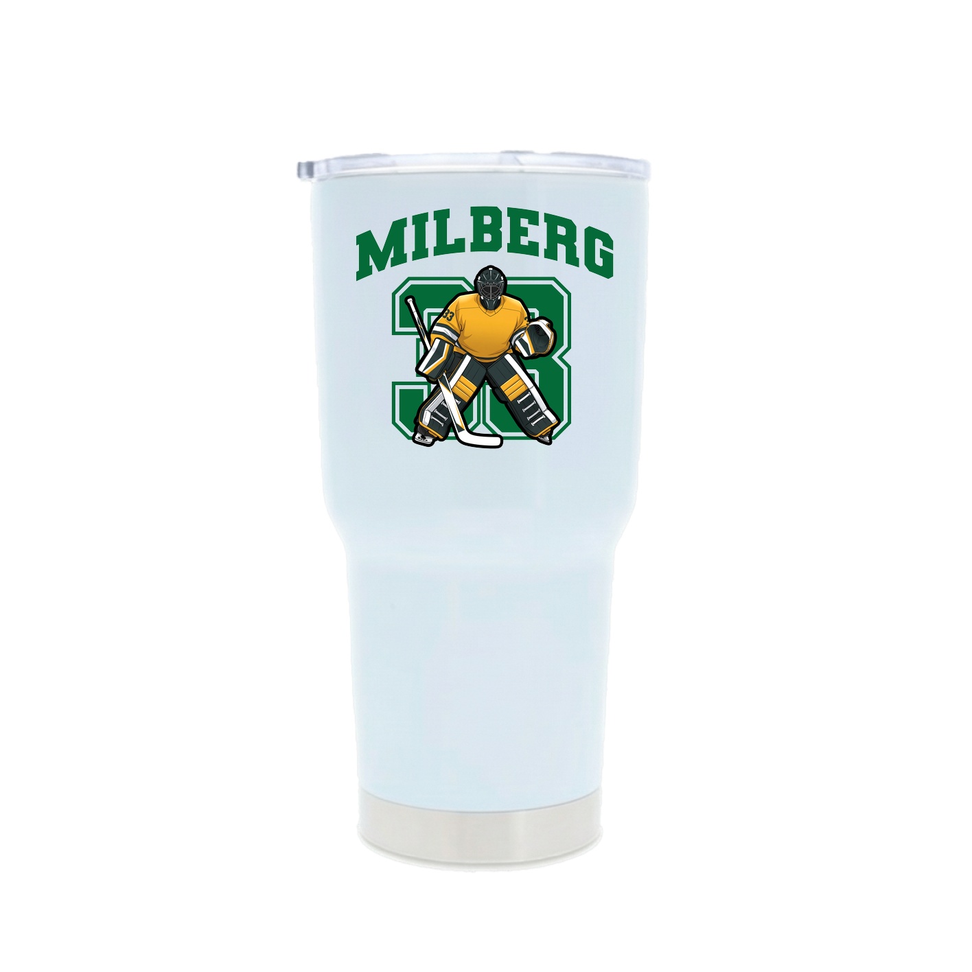 30oz Stainless Steel Tumbler — Number in White