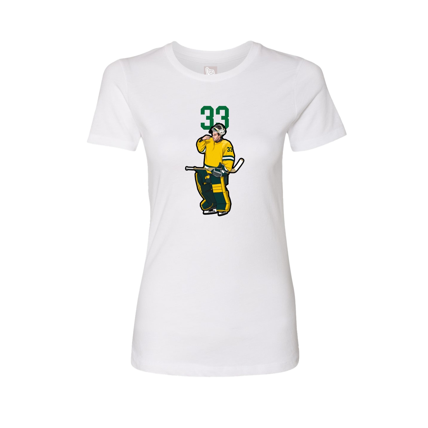 Fitted Women's Tee — Number Top in White