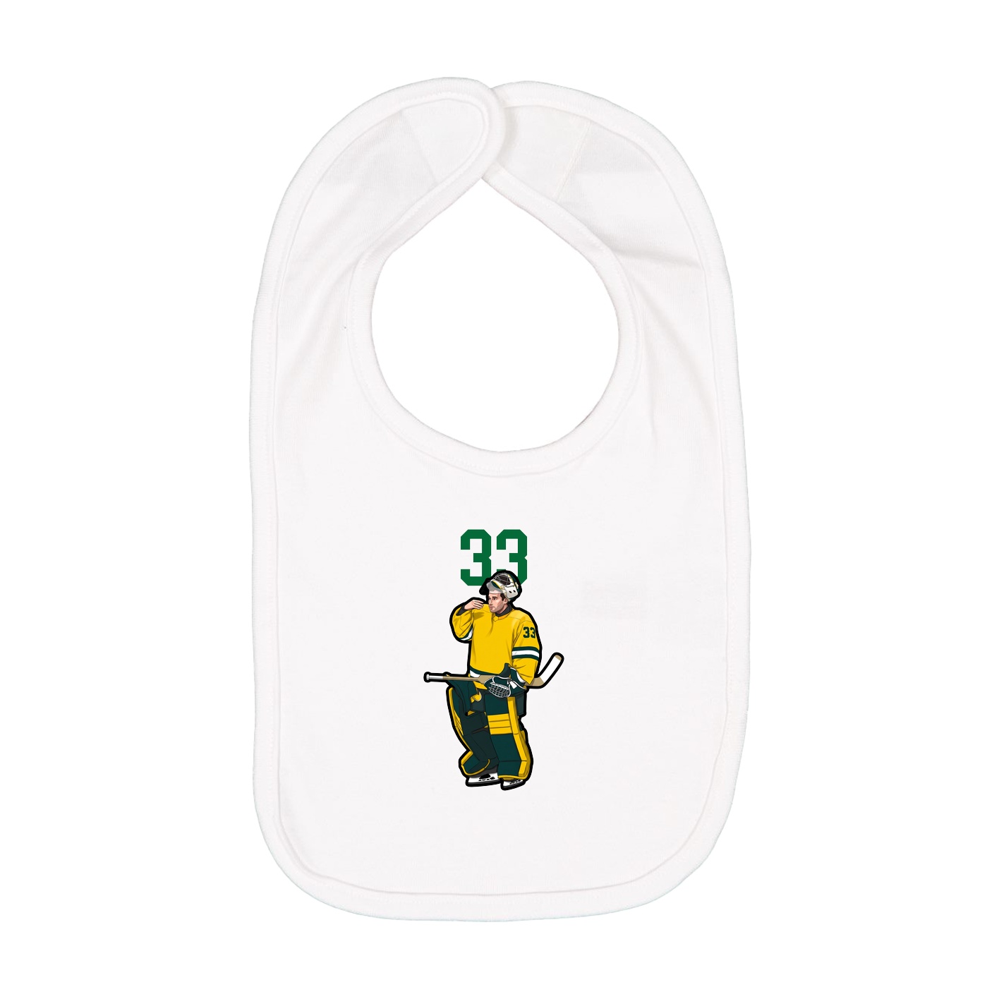 Infant Bib — Number Top in White
