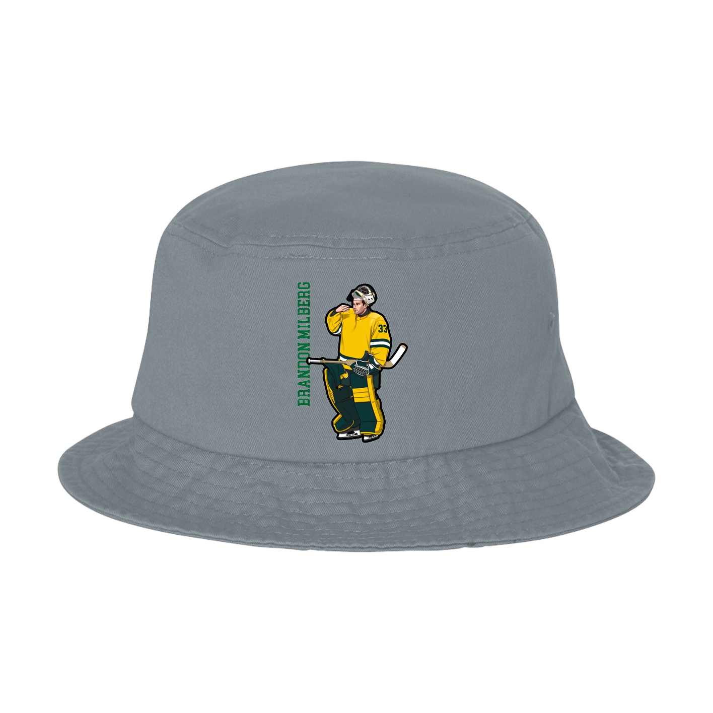 Bucket Cap — Name Vertical in Grey