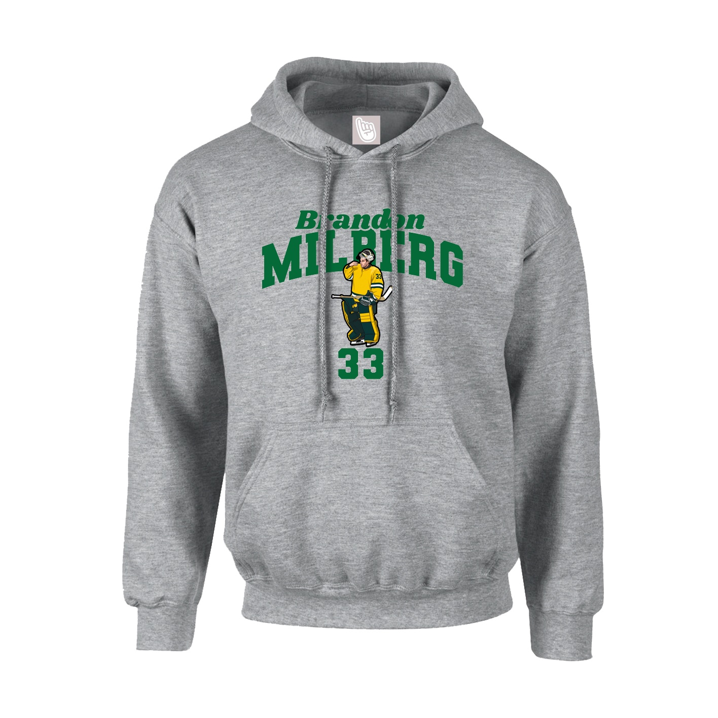 Youth Hoodie — Signature Arch in Grey