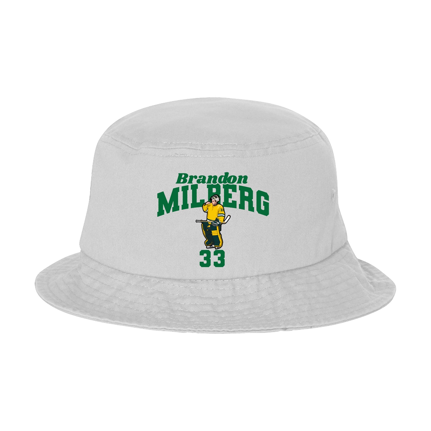 Bucket Cap — Signature Arch in White