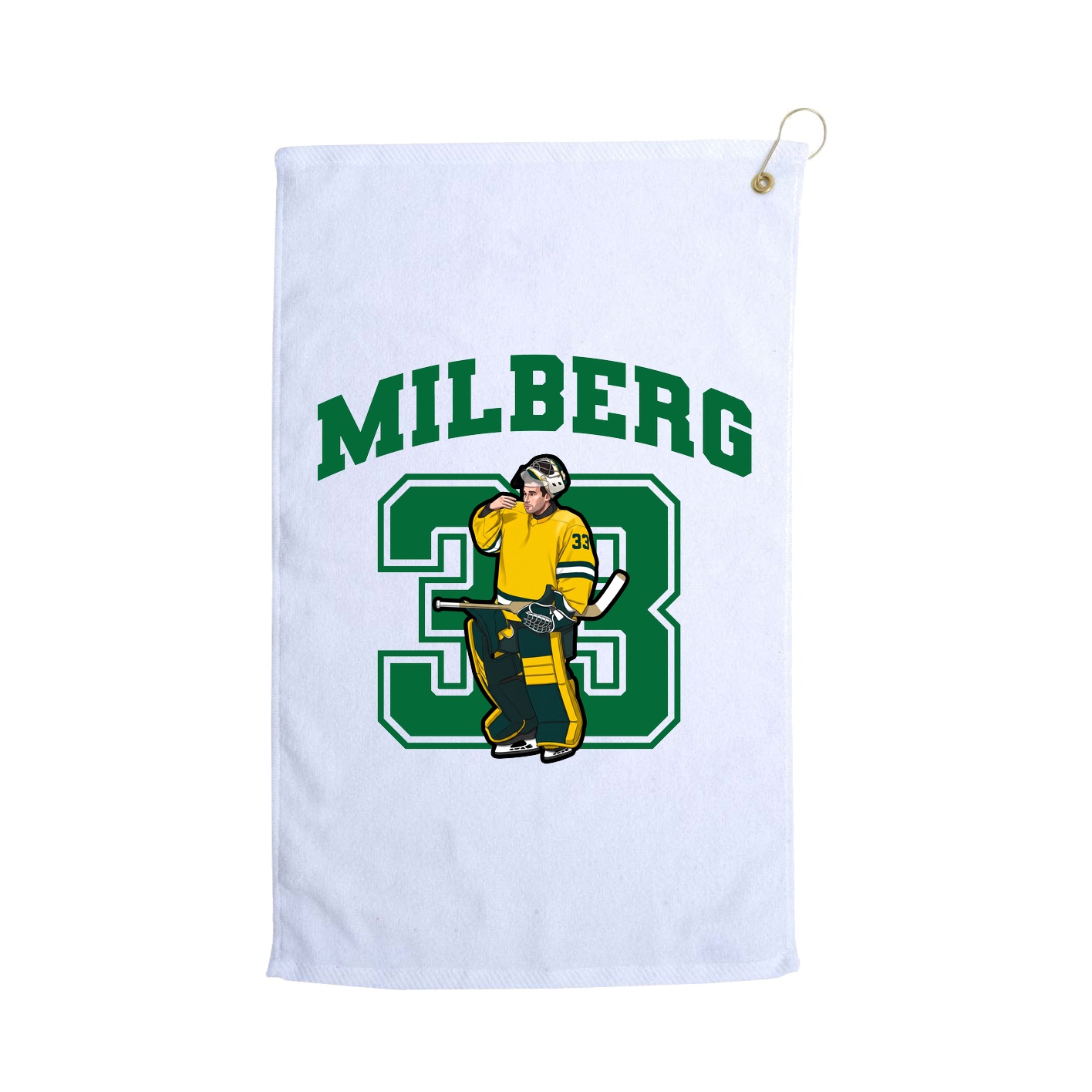 Golf Towel — Number in White