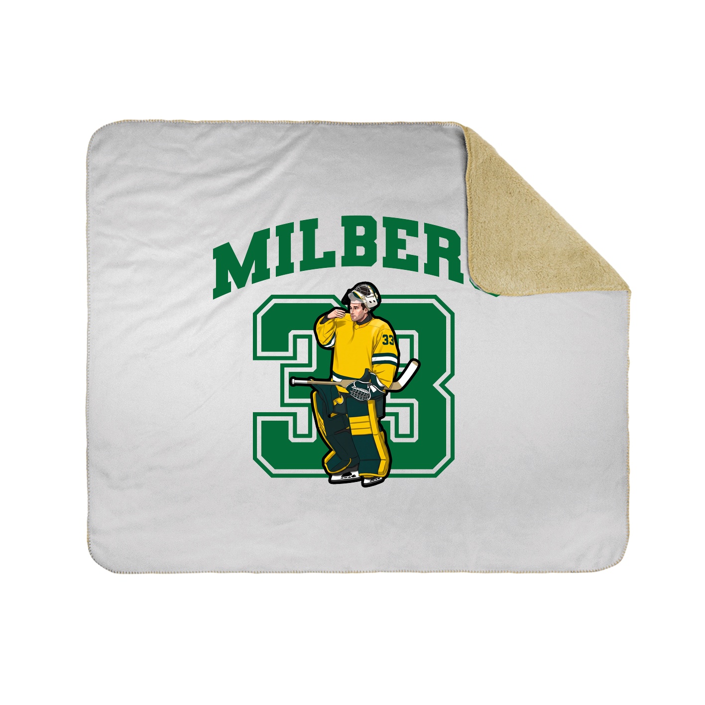 Throw Blanket — Number in White