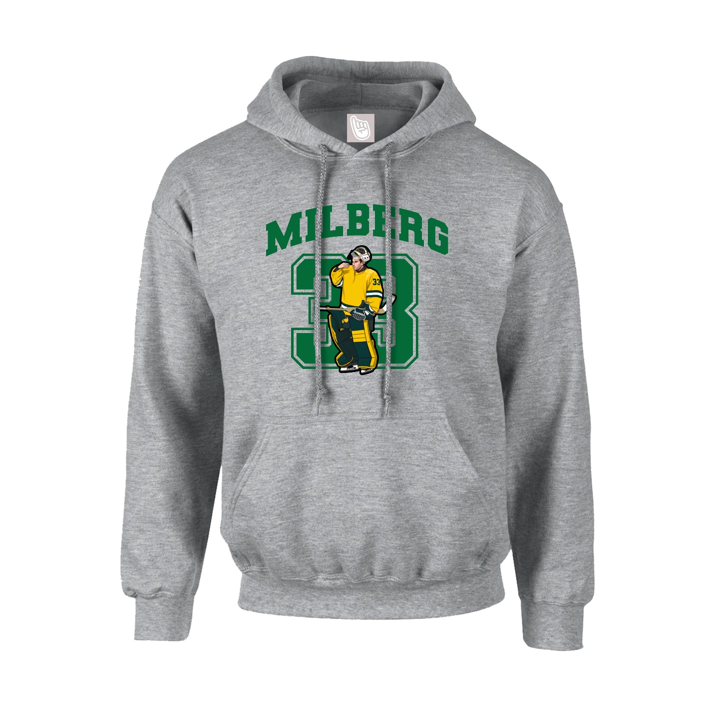 Hoodie — Number in Grey