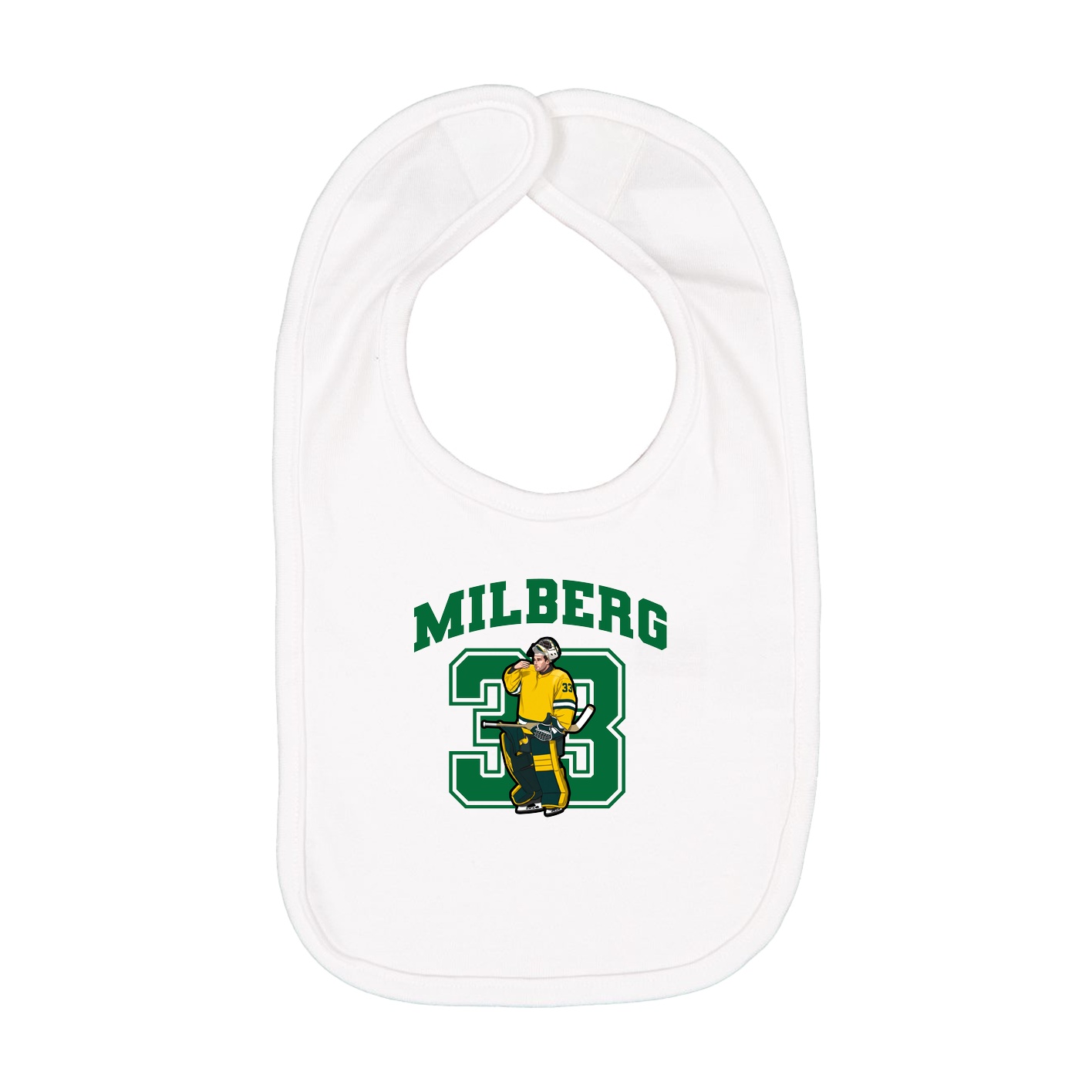 Infant Bib — Number in White
