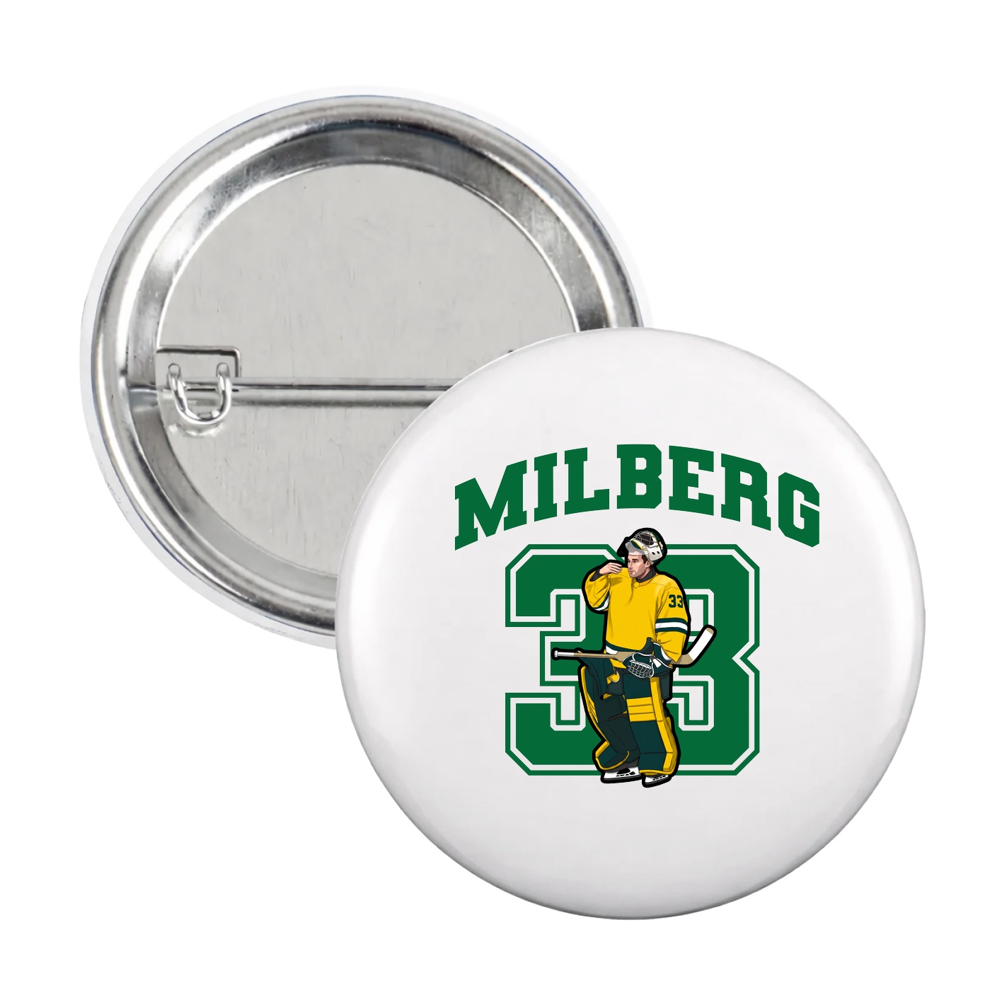 Game Day Button — Number in White