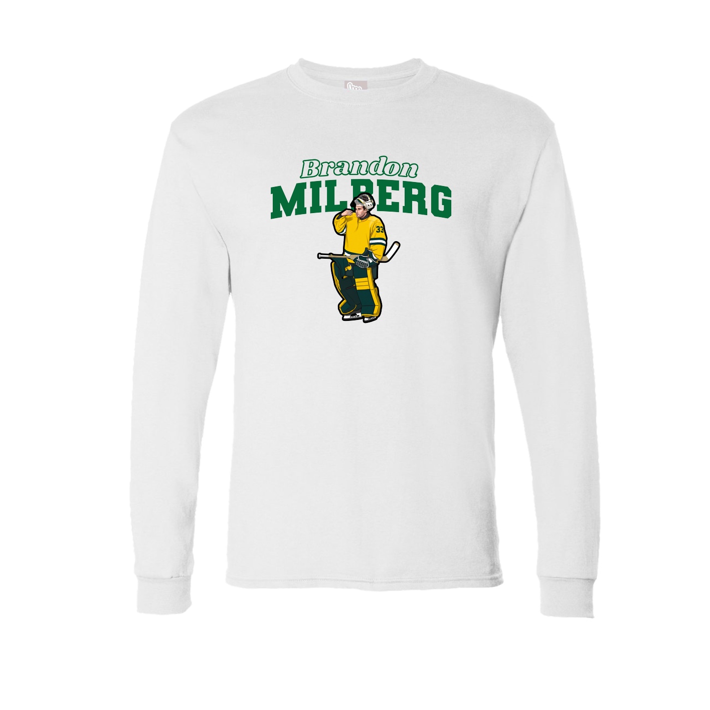 Long Sleeve Tee — Name Arch in White