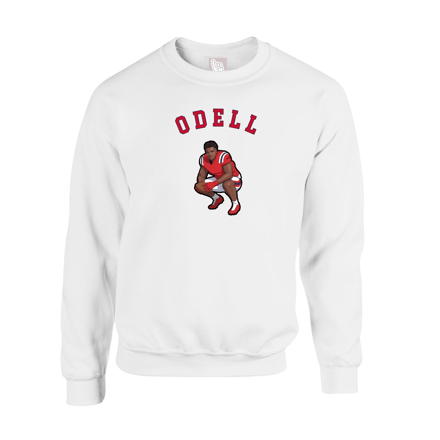Fleece Crew — Shirsey Arch in White