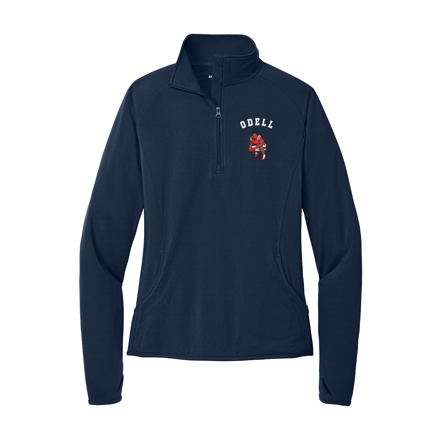Women's Q-Zip Pullover — Shirsey Arch in Navy