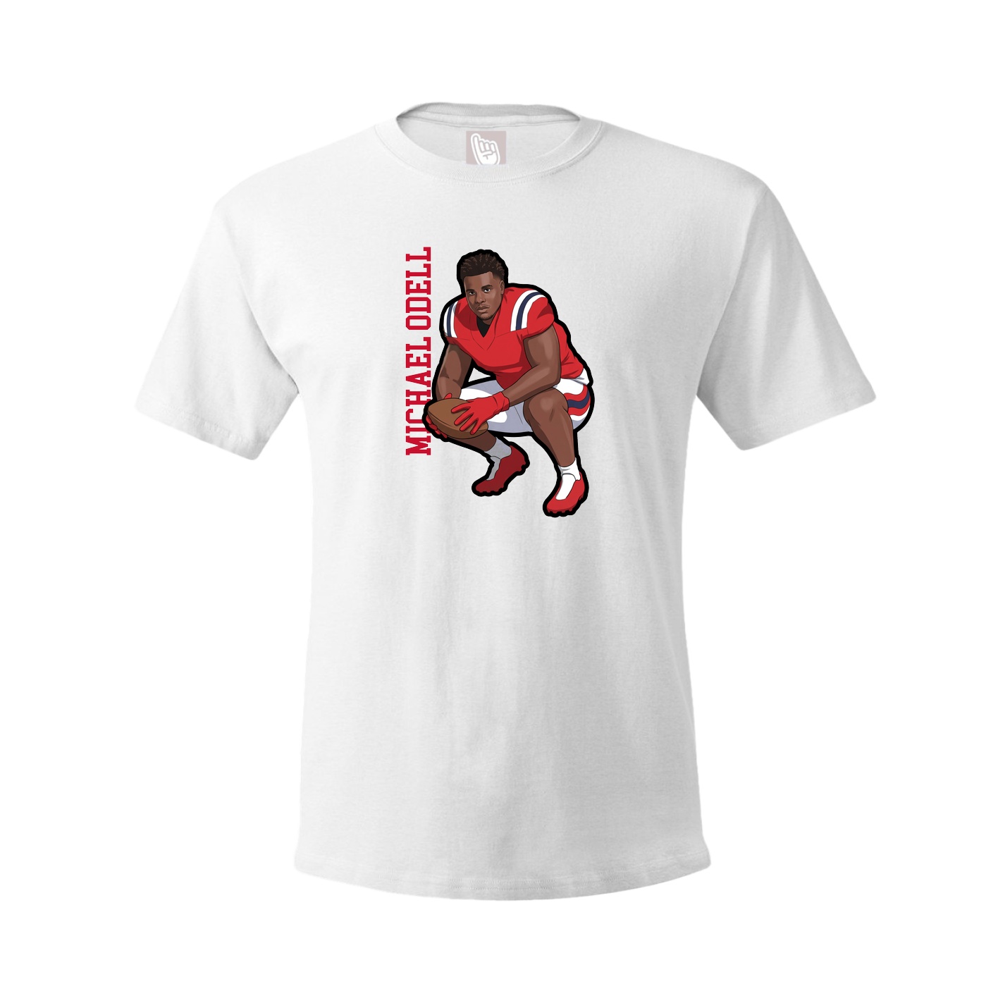 Tee — Name Vertical in White
