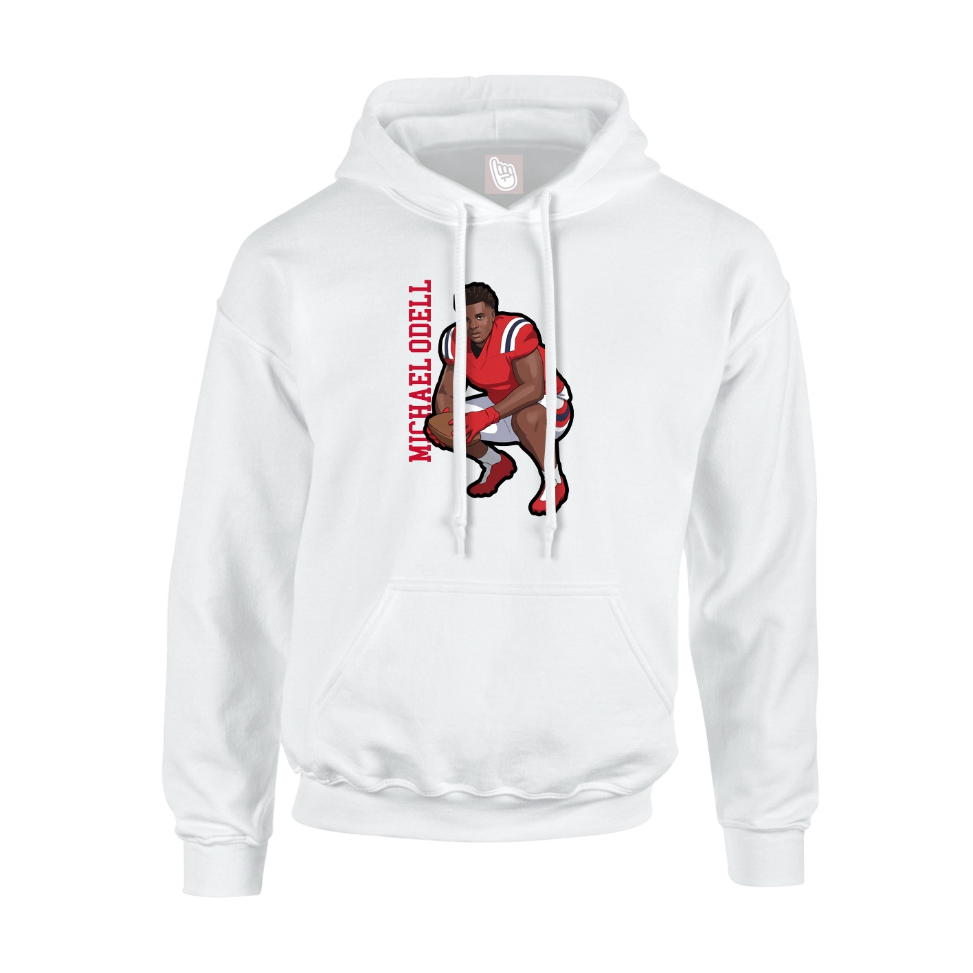 Hoodie — Name Vertical in White