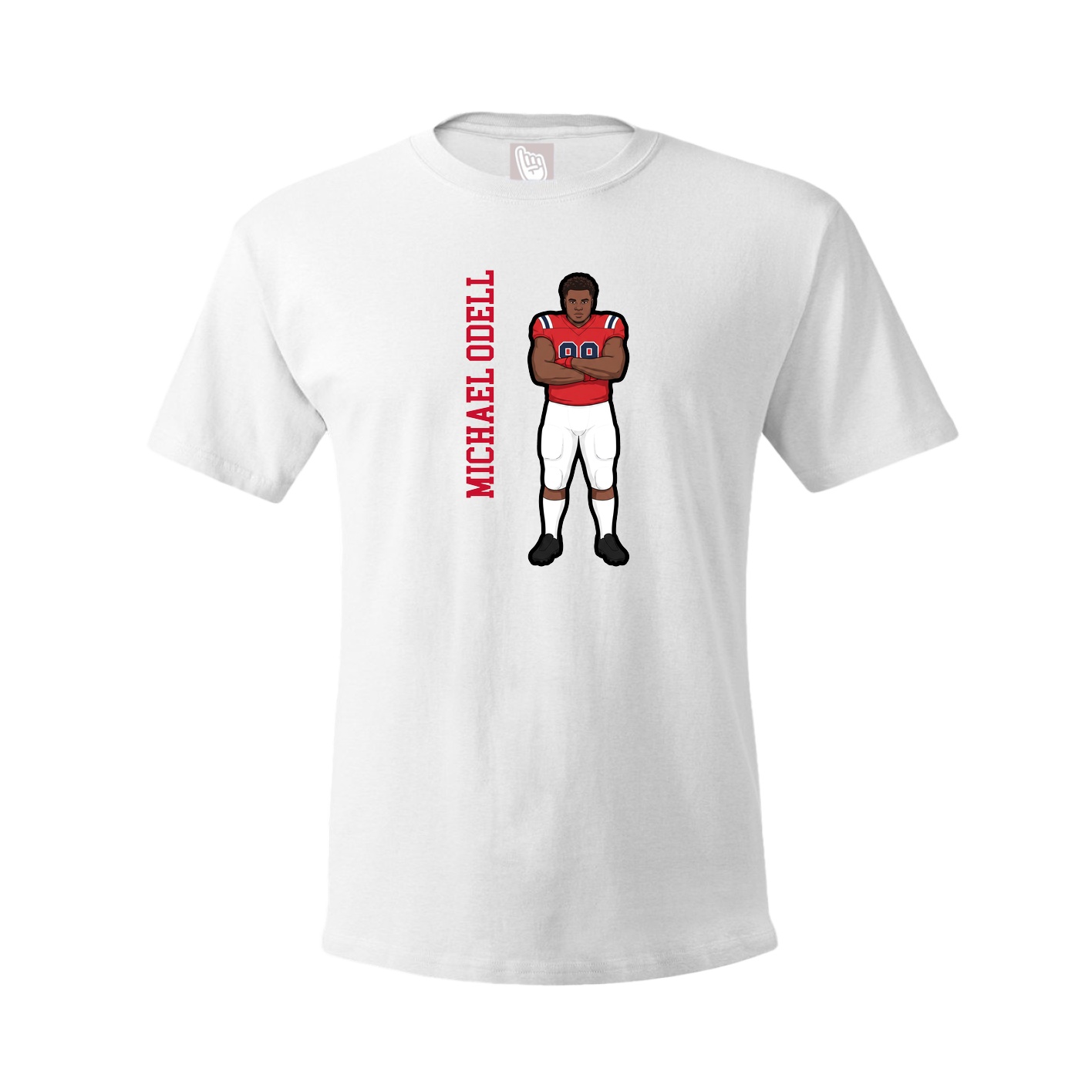 Youth Tee — Name Vertical in White