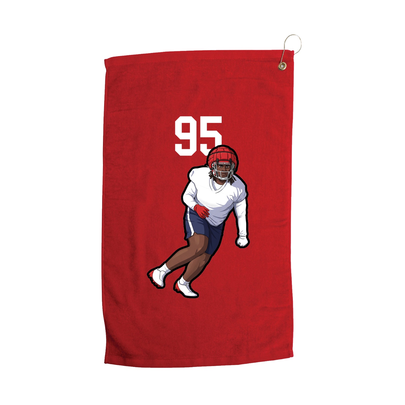Golf Towel — Number Top in Red