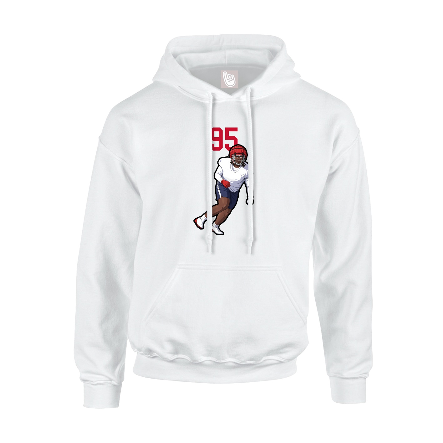 Hoodie — Number Top in White