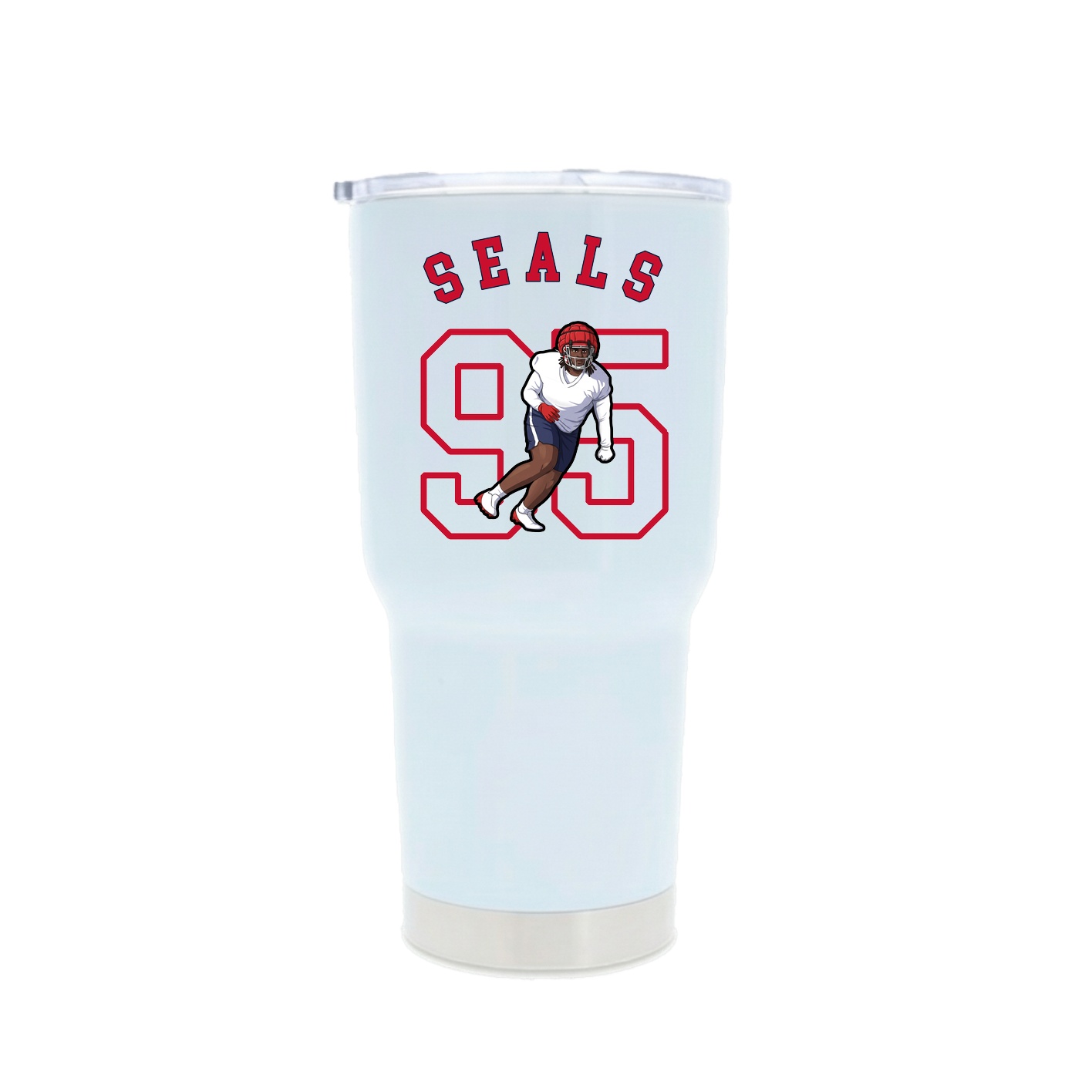 30oz Stainless Steel Tumbler — Shirsey Arch in White