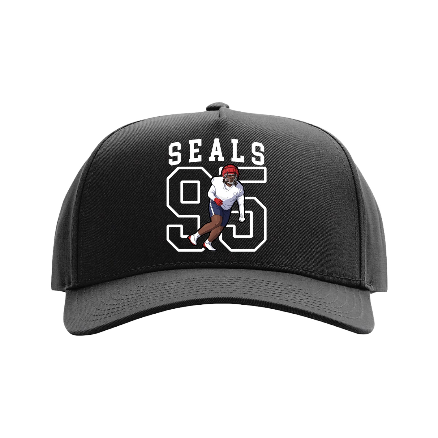 Full Fabric Five-Panel Champ Cap — Shirsey in Black
