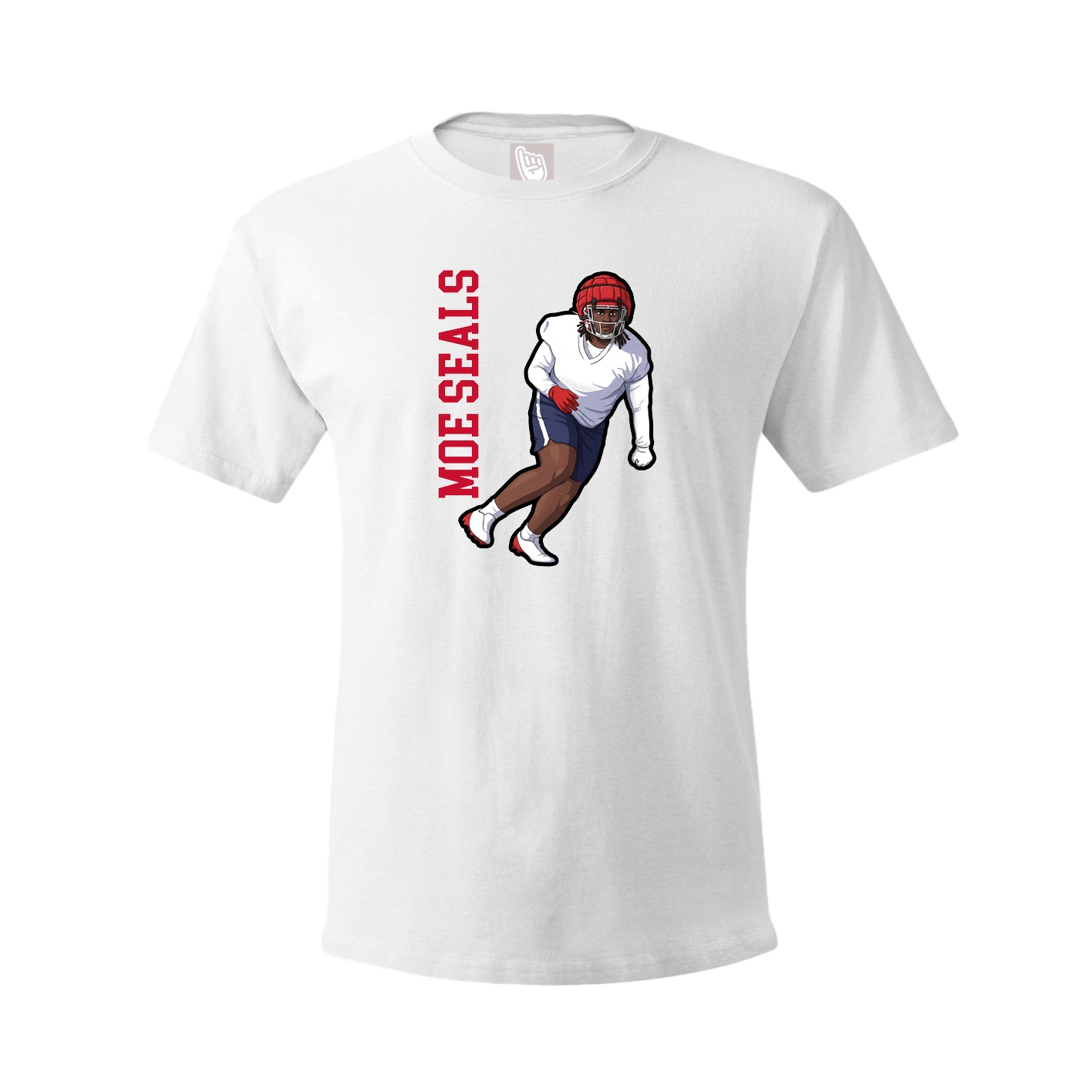 Youth Tee — Name Vertical in White