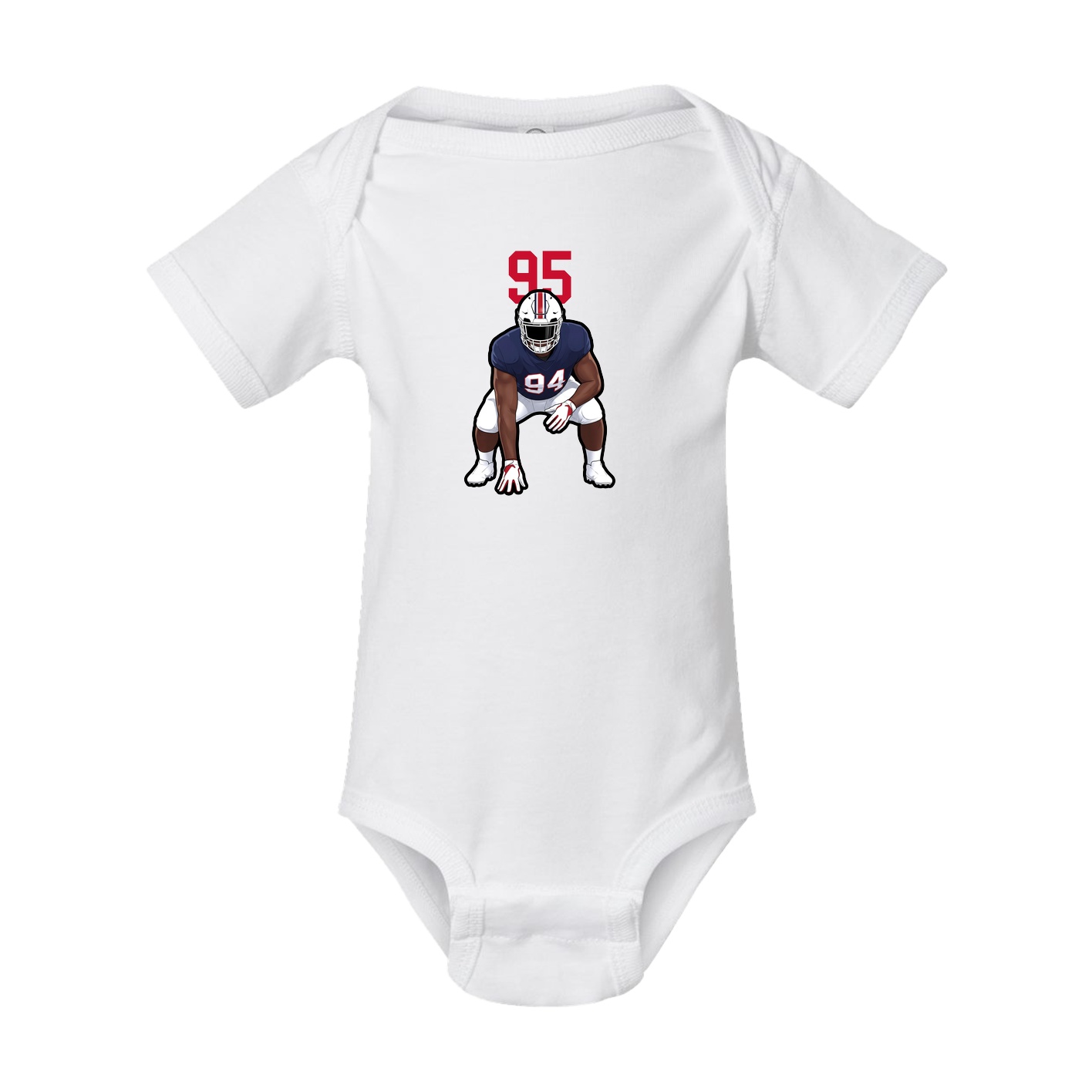 Baby Onesie — Number Top in White