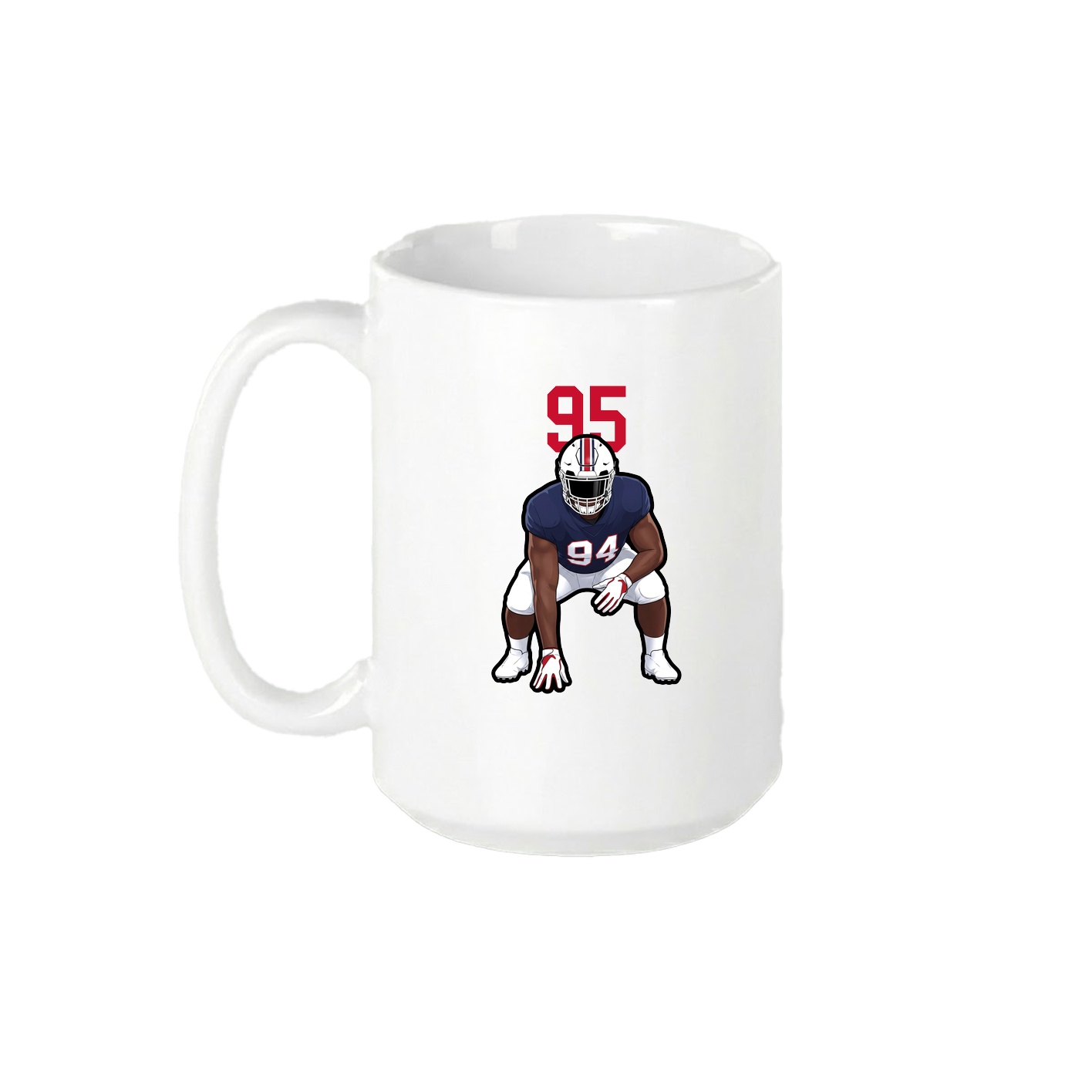 15oz Coffee Mug — Number Top in White