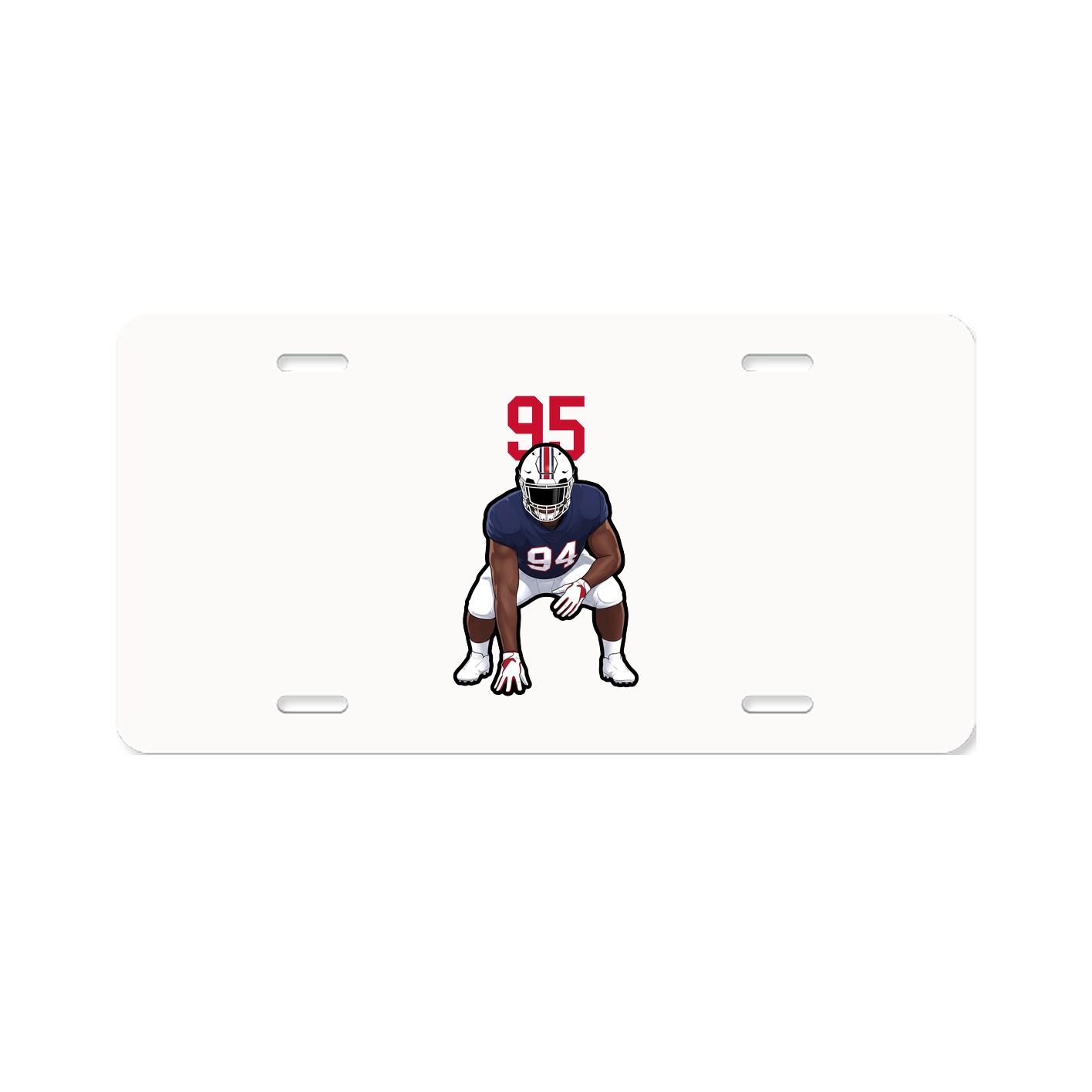 License Plate — Number Top in Classic