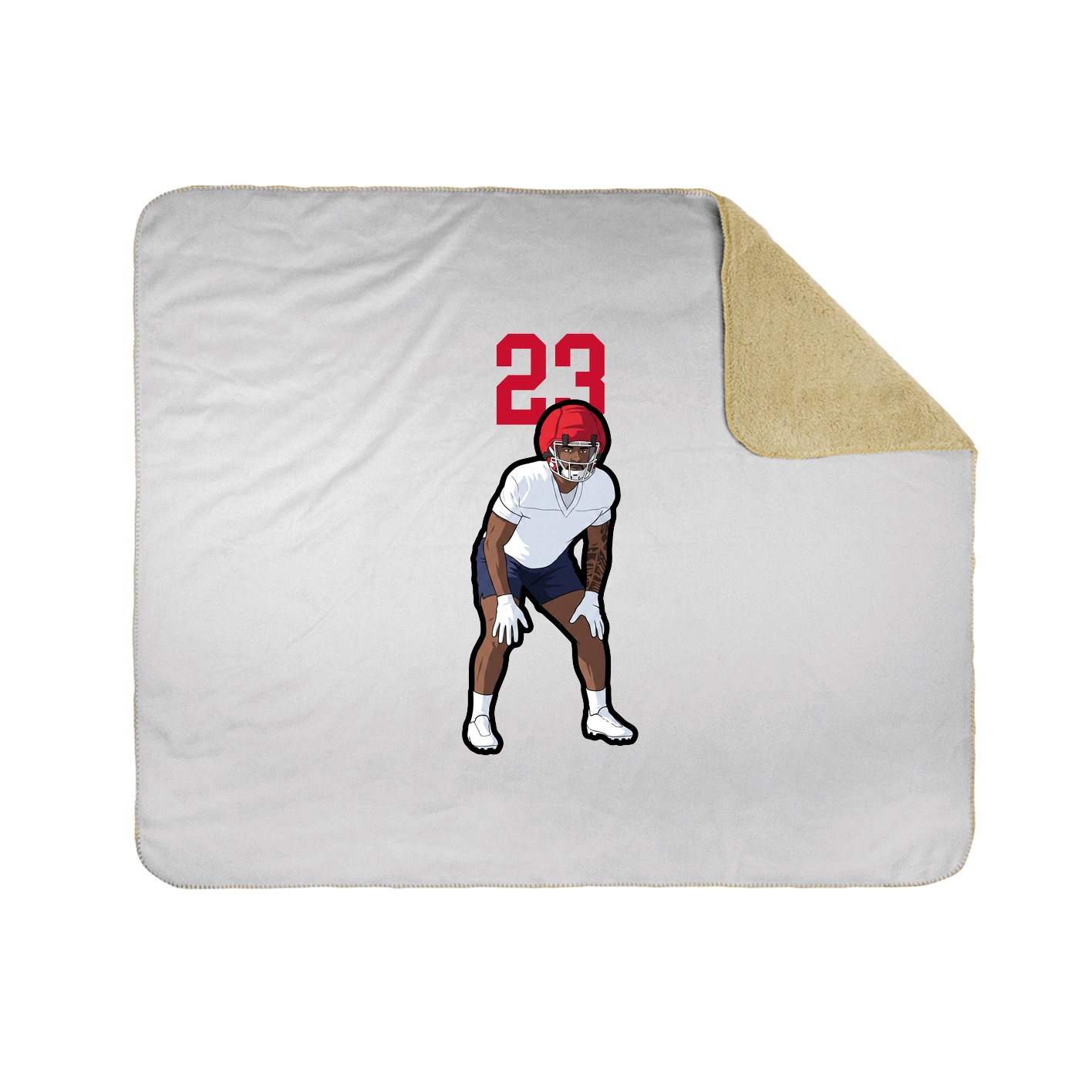 Throw Blanket — Number Top in White