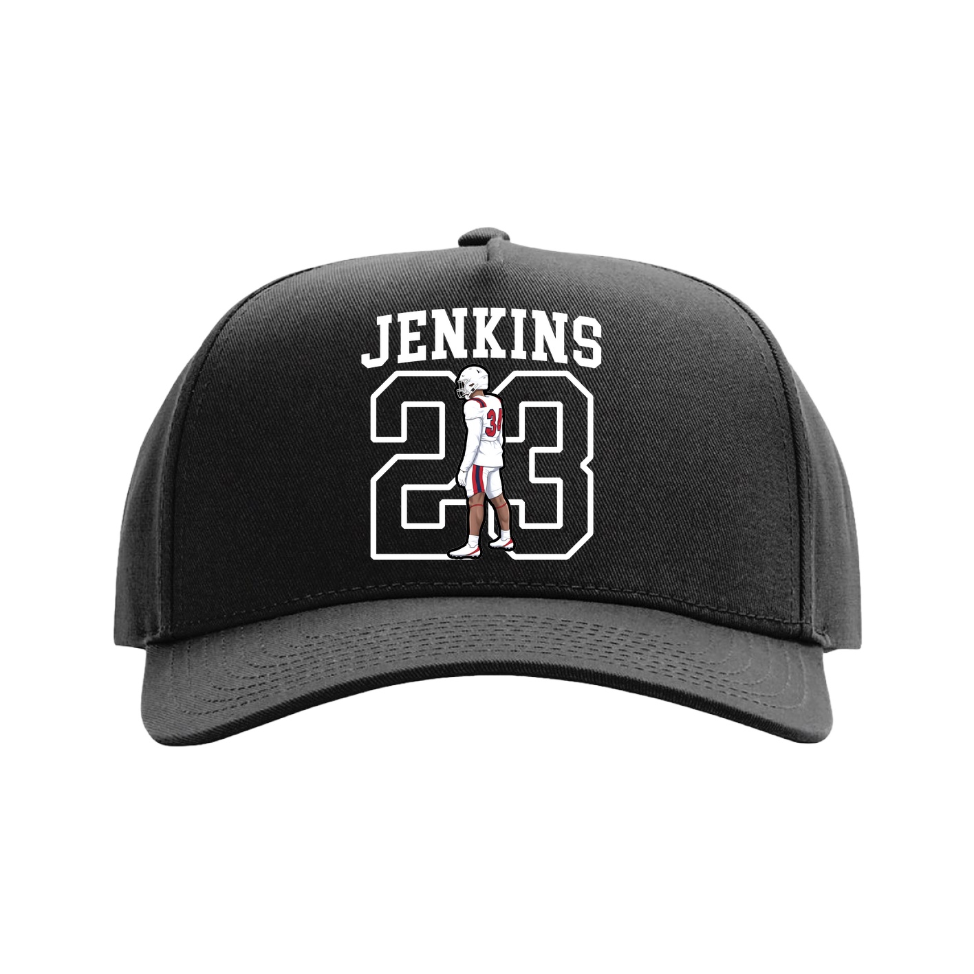 Full Fabric Five-Panel Champ Cap — Shirsey in Black