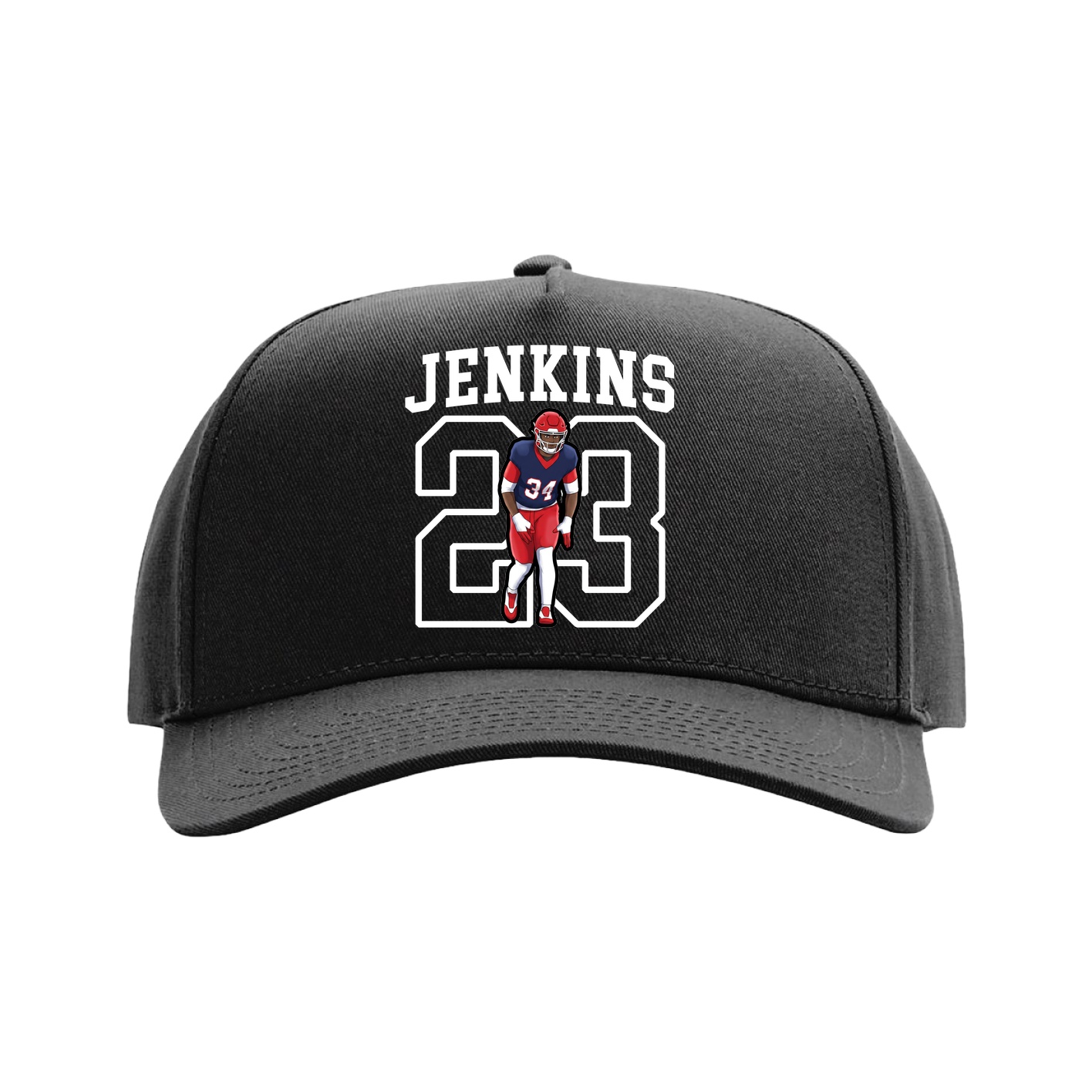 Full Fabric Five-Panel Champ Cap — Shirsey in Black