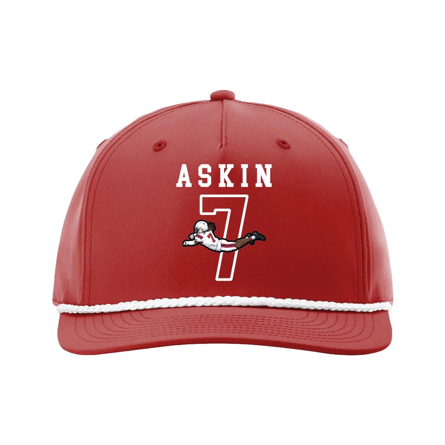 Five-Panel Classic Rope Cap — Shirsey in Red