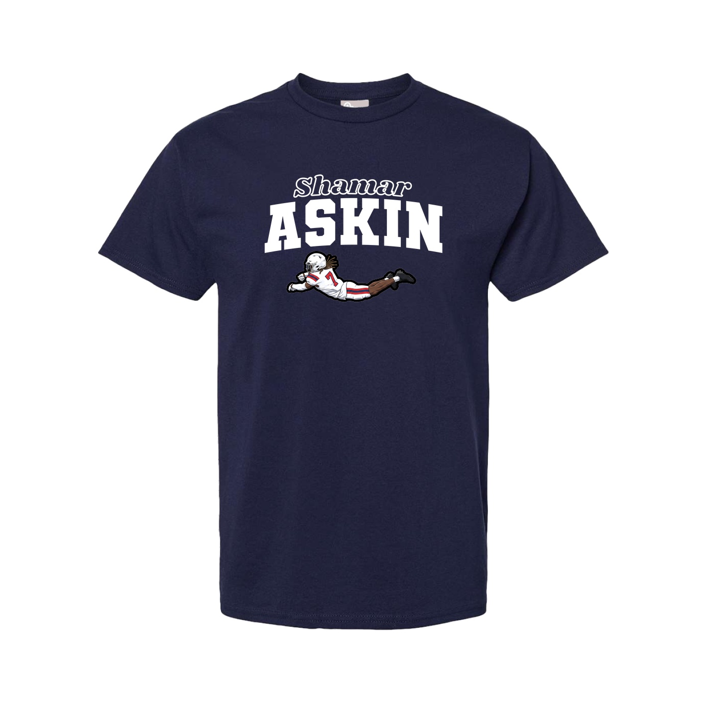 Youth Tee — Name Arch in Navy