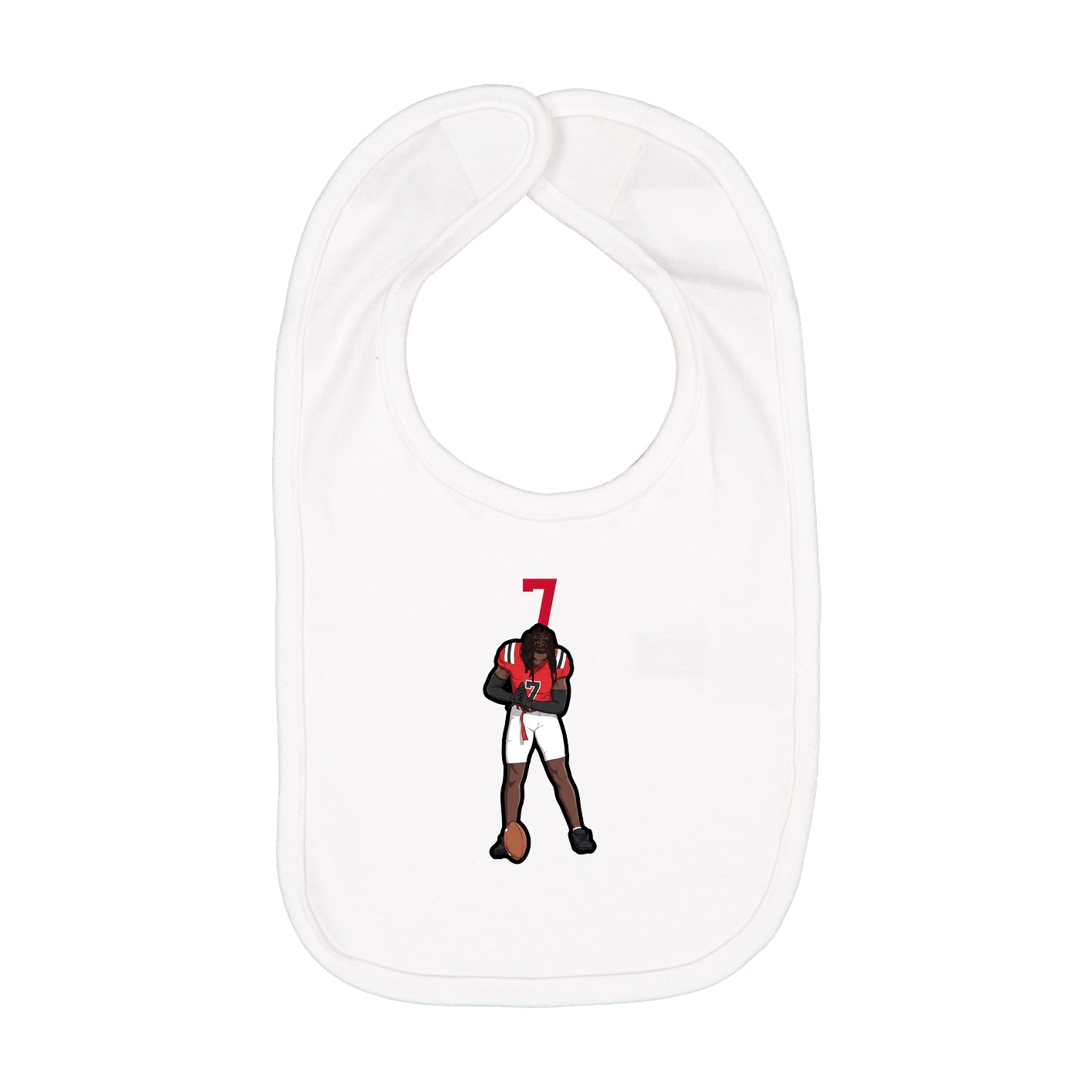 Infant Bib — Number Top in White