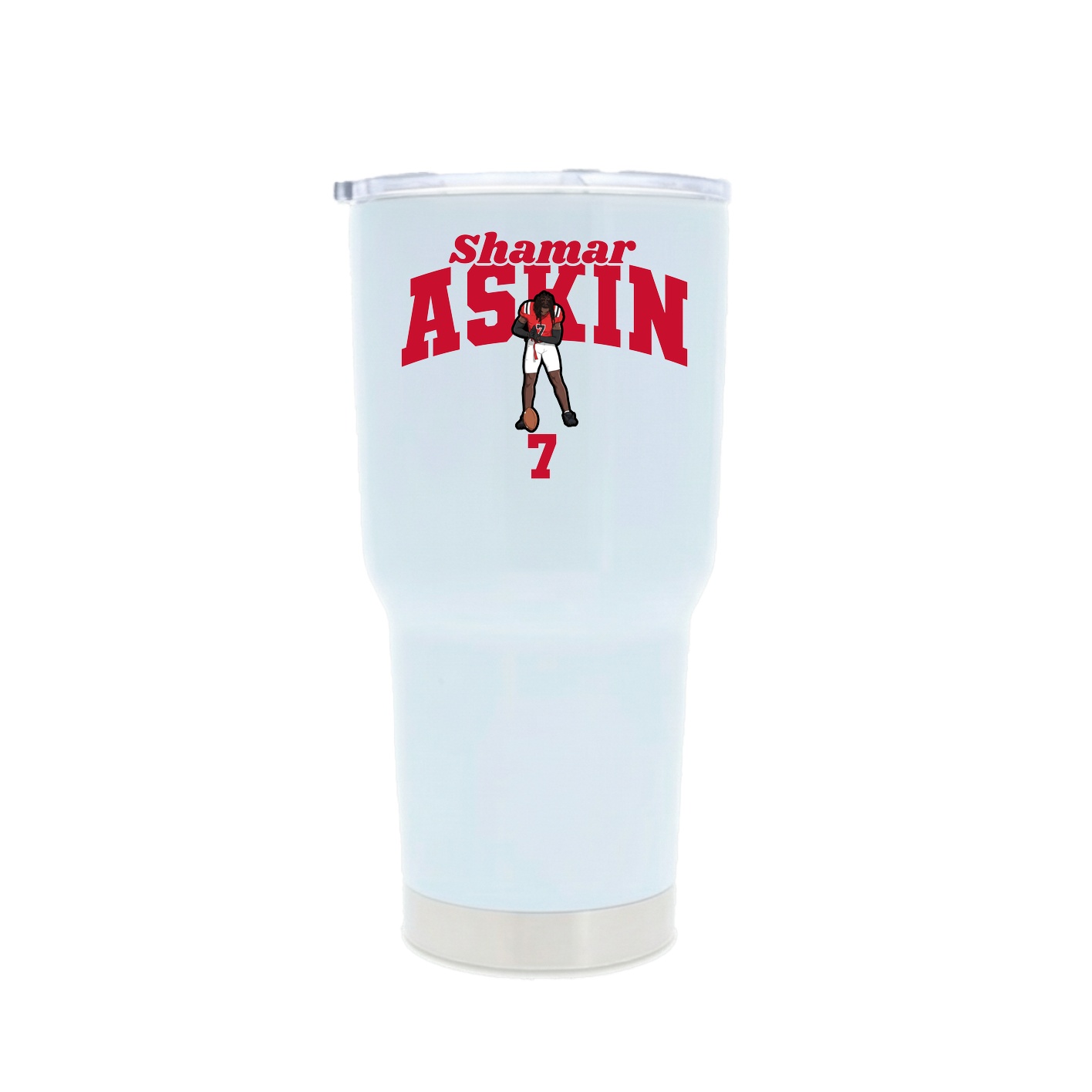 30oz Stainless Steel Tumbler — Signature Arch in White