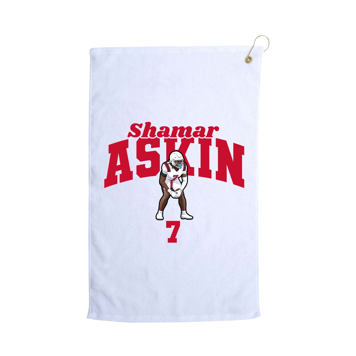 Golf Towel — Signature Arch in White