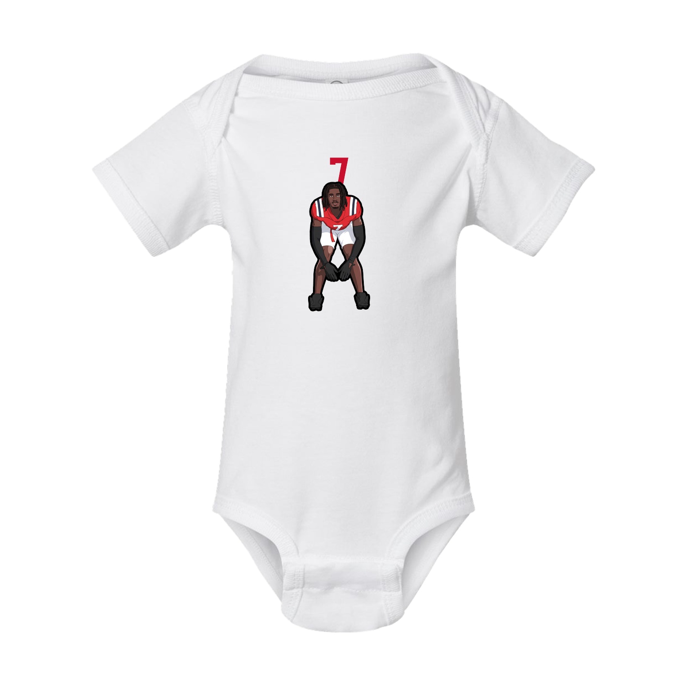 Baby Onesie — Number Top in White