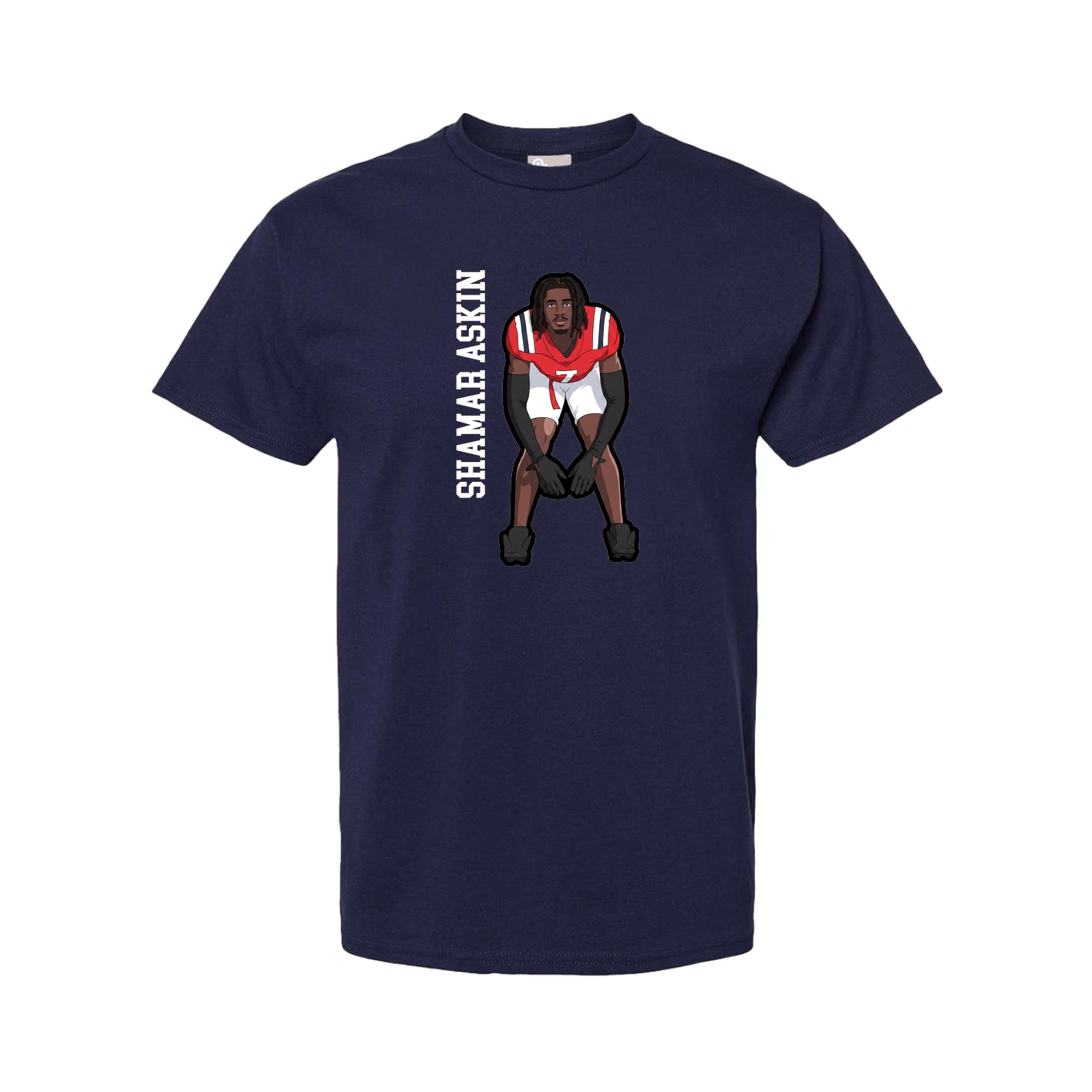 Youth Tee — Name Vertical in Navy