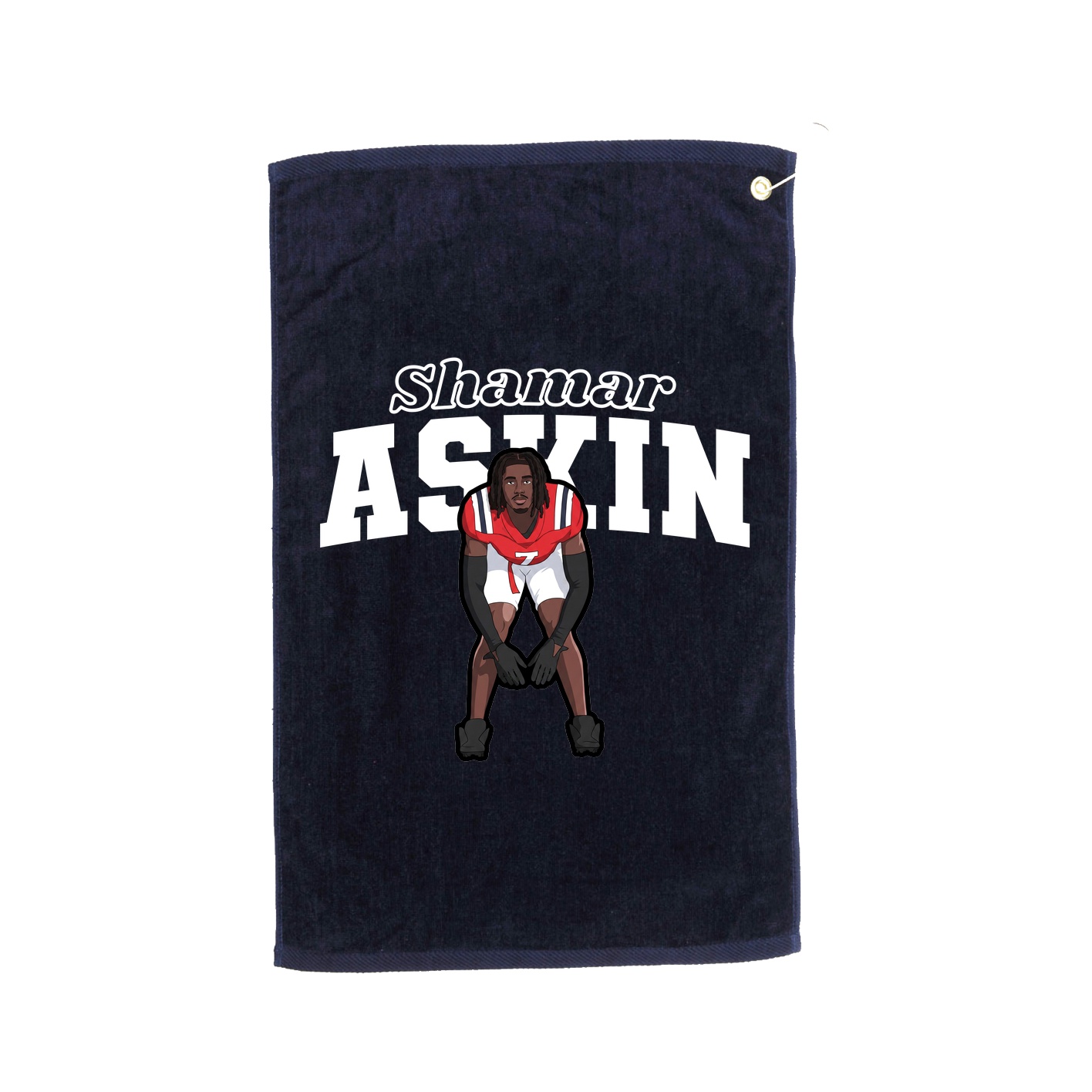Golf Towel — Name Arch in Navy