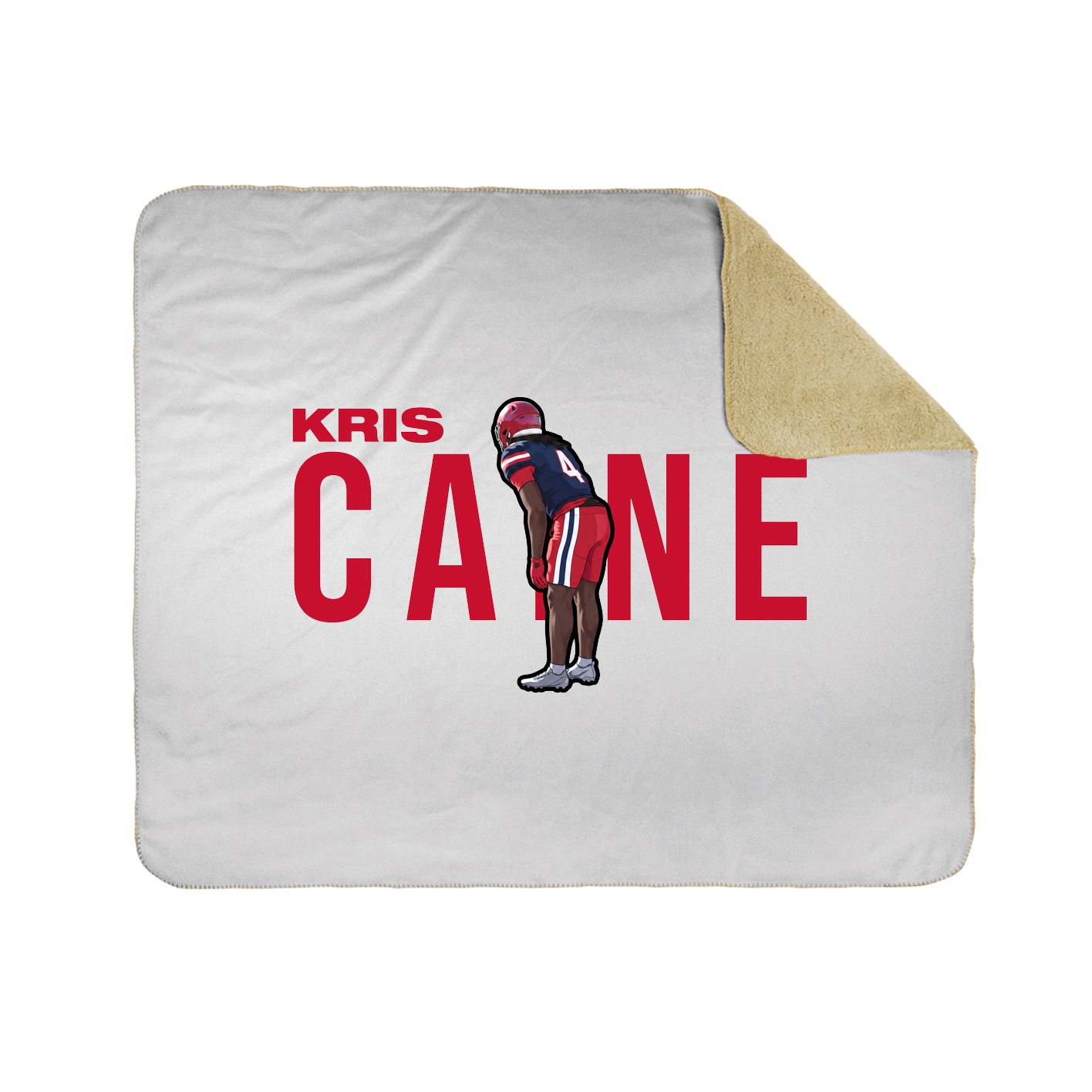 Throw Blanket — Player Name in White