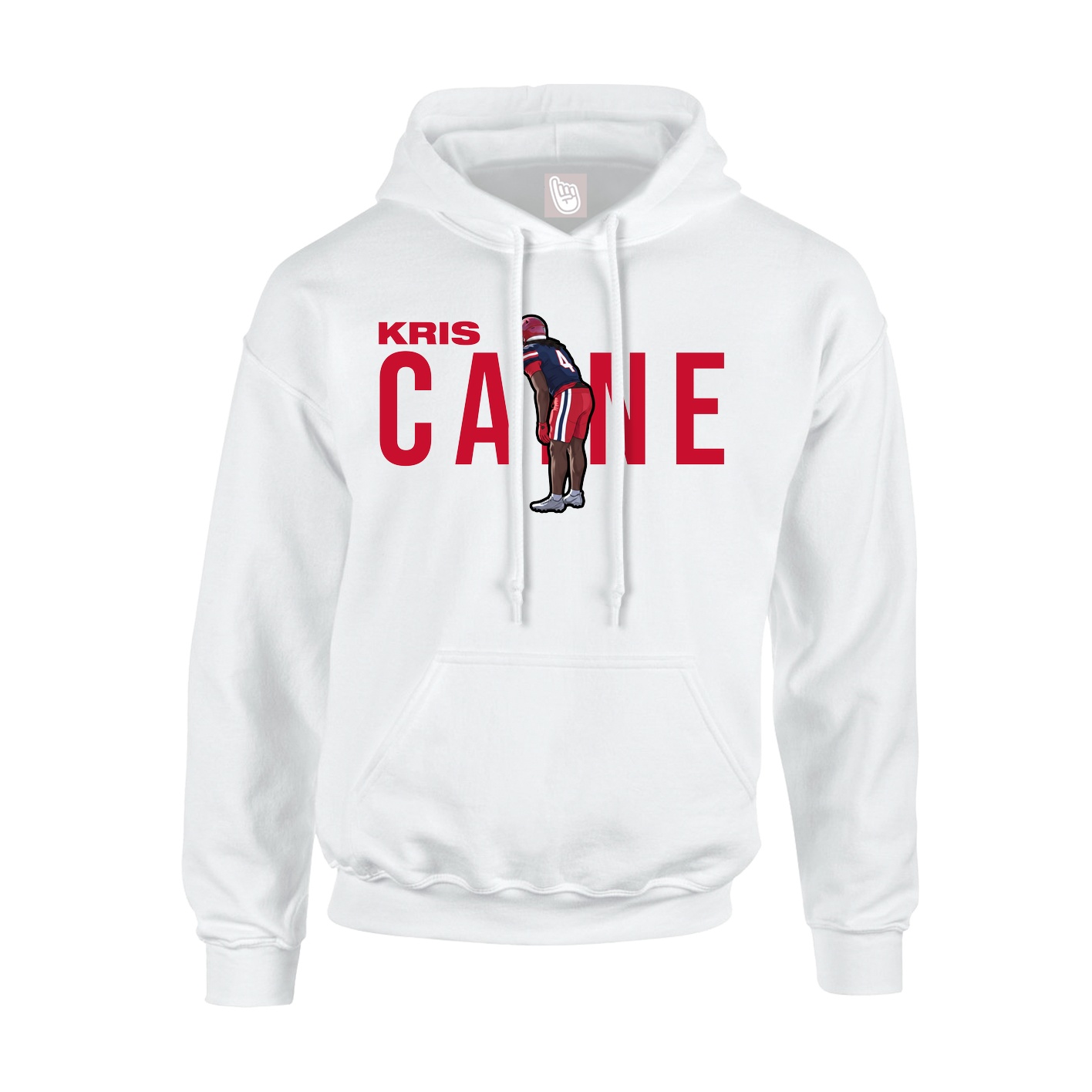 Youth Hoodie — Player Name in White
