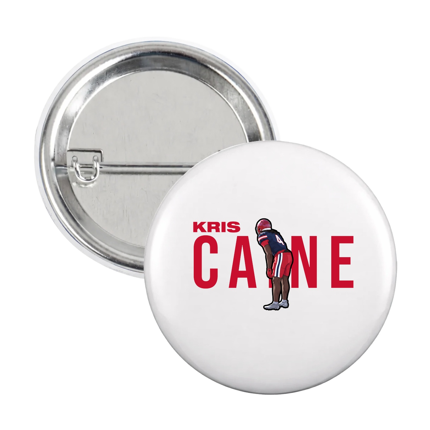 Game Day Button — Player Name in White