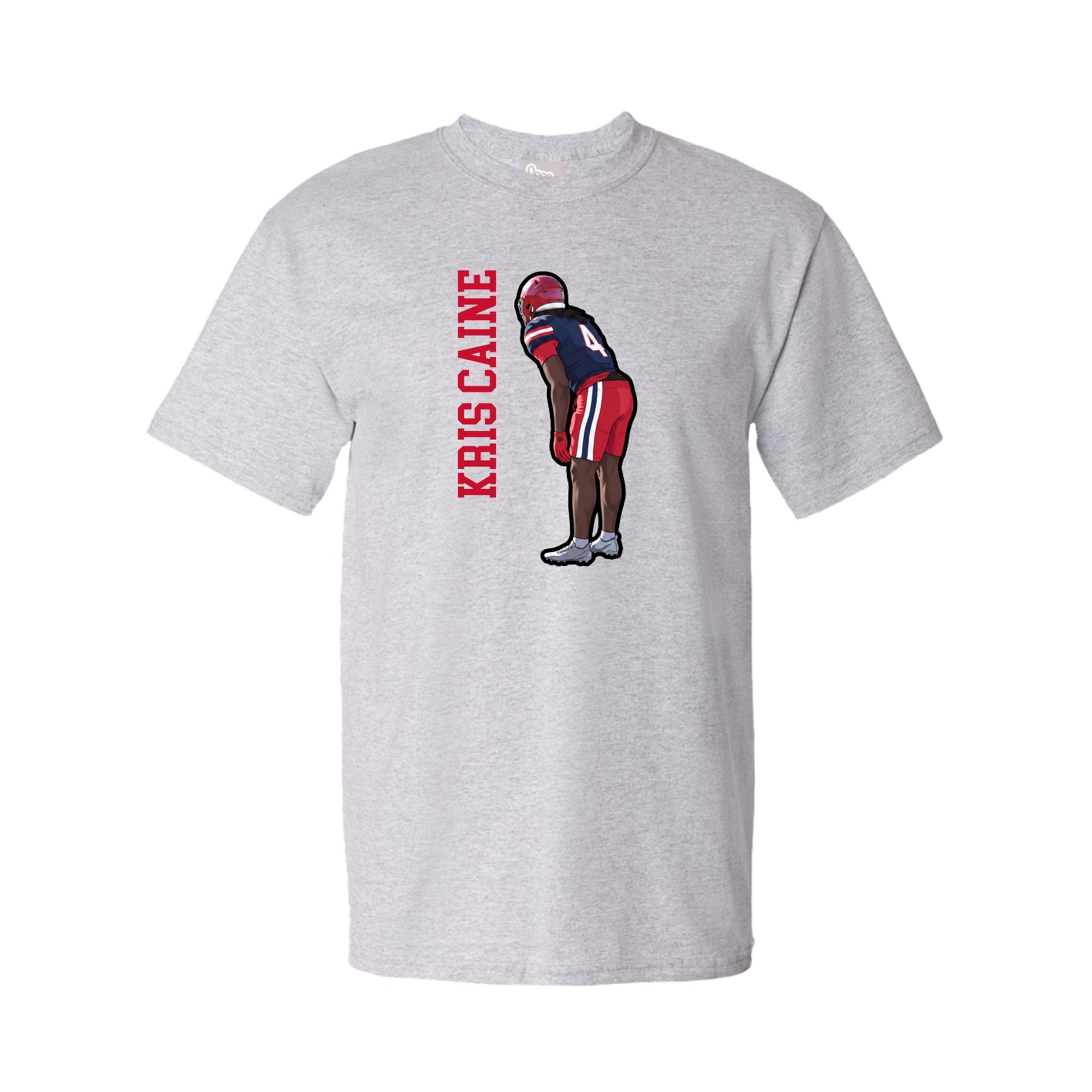 Tee — Name Vertical in Grey