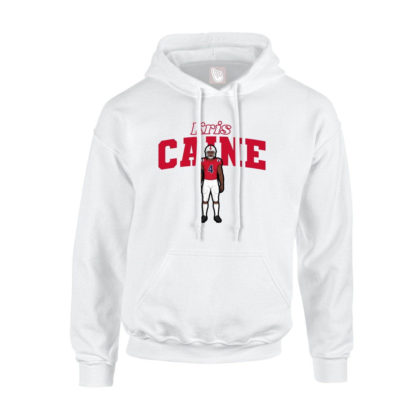 Hoodie — Name Arch in White