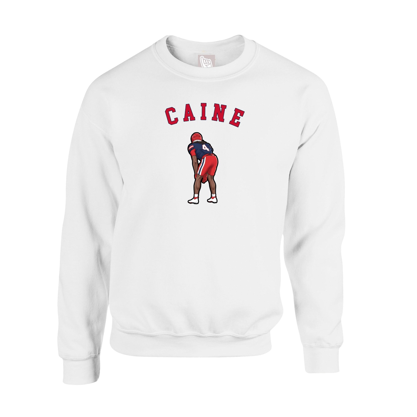 Fleece Crew — Shirsey Arch in White