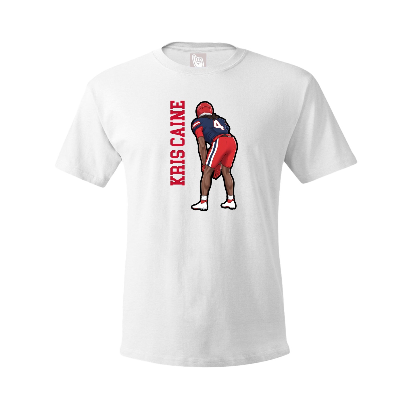 Youth Tee — Name Vertical in White