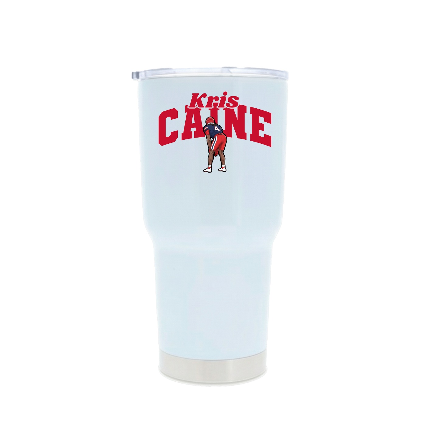30oz Stainless Steel Tumbler — Signature Arch in White