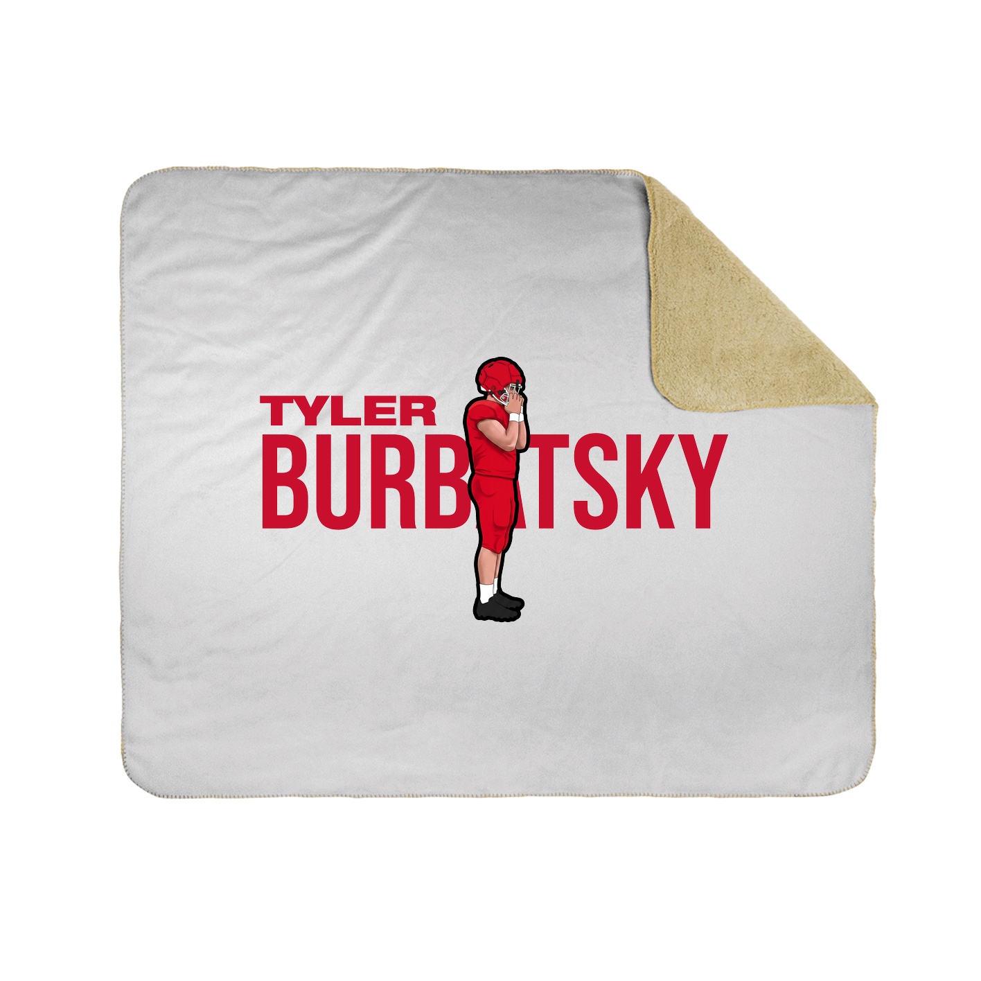 Throw Blanket — Player Name in White