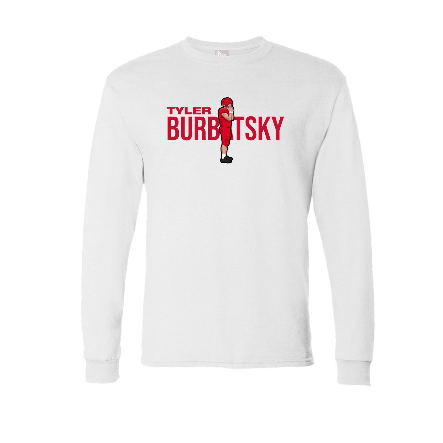 Long Sleeve Tee — Player Name in White